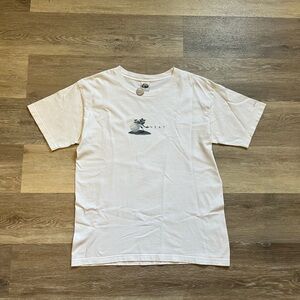 Vintage Baseball White Graphic T-Shirt Large